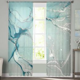 Curtain Marble Texture Tulle Curtains for Living Room Bedroom Kitchen Decoration Transparent Chiffon Sheer Voile Window Curtain
