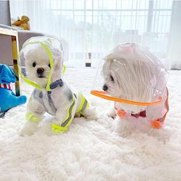 Dog Apparel Transparent Raincoat Four-legged Waterproof All-inclusive Clothes Teddy Rain Out Artefact Puppy Water Jacket