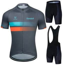 Cycling Jersey Sets VENDULL Pro Team Summer Short Sleeve Cycling Jersey Set Men Cycling Clothing MTB Bicycle Outdoor Cycling Suit 19D Gel Pad 230814