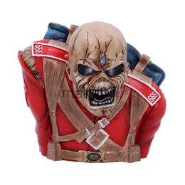 Novelty Items 12CM IronMaiden Band Skull Bust Ornaments Resin Crafts Figures Halloween Rock Legend Sculpture Desk Accessories Toy Home Decor J230815