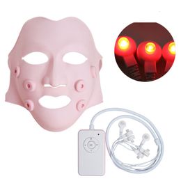 Face Massager Soft Silicone 3D Mask Electric LED Vibration Beauty Massager Skin Care Rejuvenation Anti-wrinkle Acne Beauty Spa 230814