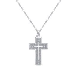 2023 New European and American best-selling S925 sterling silver exquisite niche design cross studded diamond collarbone chain