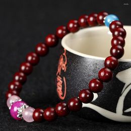 Strand India Leaflet Rosewood 6mm Buddhist Bead Bracelet Retro Chinese Style Wholesale Jewelry Wemen Gift Luxury Friends