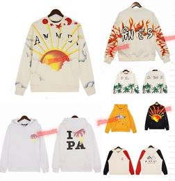 Designer Clothing Fashion Sweatshirts Tuta Angels Broken Tail Letter Flock Tracksuit Loose Relaxed Hoodie 8903