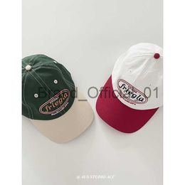 Couple Retro Street Tide Brand Soft Top Colour Matching Peaked Cap Female Korean Style All-Matching Embroidered Baseball Cap x0815