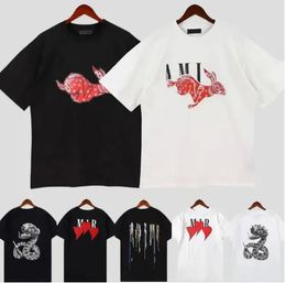 Mens T Shirt Designer Tshirt Limited Edition Couples Tees Street Wear Summer Fashion Brand Shirt Splash-ink Letter Print Short Sleeve Casual Loose Crewneck