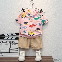 Clothing Sets Boys Clothing Cets Summer Children Fashion Cotton Shirts Shorts 2pcs Wedding Suit For Baby Kids Casual Tracksuits Toddler Outfit R230815