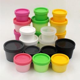 50G Candy Color Plastic Cosmetic Mask Cream Jars With Plastic Liner Cosmetic Cream Pot Containe Makeup Eye Shadow Nail Powder Jewelry B Arwo