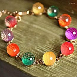 Strand Fashion Women Candy Color Crystal Beads Bracelets Office Lady Bangles Trinket Wedding Jewelry Girl Party Gift