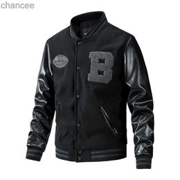 high quality luxury brand Chenille Patches Youth Letterman Bomber Vintage Varsity Jacket for Men hot sale HKD230815