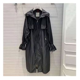 Women's Trench Coat Casual Luxury Long Windbreaker Outerwear Dust Jacket With Belt 230814