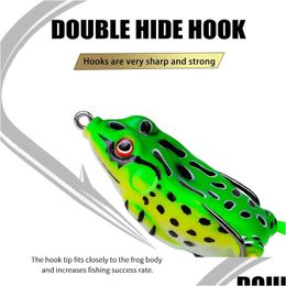 Baits Lures 13G 6Cm Arrive Fishing Frog Lifelike Soft Small Jump Engaging Bait Sile For Crap Gear Crankbait Drop Delivery Sports Ou Dhsqv