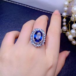 Cluster Rings Senior925 Sterling Silver SAPPHIRE Jewelry Wedding For Couples 925 Jewlery Sets Sary Pretty