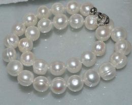 Pendant Necklaces Selling Natural Huge White 10-11mm Cultured Freshwater Pearl Necklace 18"