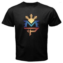 Men's T Shirts Manny Pacquiao Classic Logo Pac Man Pinoy Black T-Shirt 2023 Arrival Summer Fashion Short Sleeves