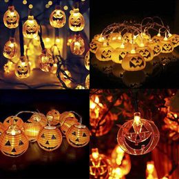 Novelty Items 15m3m Halloween Led Pumpkin Hanging Maple leaf Light Party Horror Atmosphere DIY Decoration Home Garden Ornament J230815