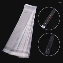 Gift Wrap 100pcs Bag Clear Self Adhesive Bags Long Pen Plastic 32cm Length Transparent Cosmetic Food Candy Jewelry Packing