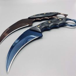 9inch Ztech Blade Karambit Knifeポリマー仕上げがナイロンシース