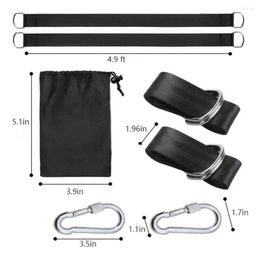 Camp Furniture Adjustable Length Of Swing Sling Tree Straps With 2 4.9ft Nylon Steel Alloy Carabiner Can Hold 2200 Lbs Perfect