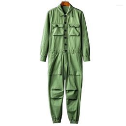 Men's Pants Spring Autumn Fashion Streetwear Jumpsuit Men Rompers One Piece Overalls Casual Multi Pockets Design Male Work Clothes 5XL