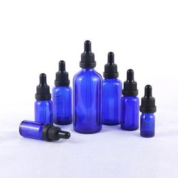 5 10 15ml Blue Glass Bottles, With Glass Eye Droppers Pipette 20 30 50 100ML Essential Oil Bottle for For Essential Oils Colognes & Per Daeo