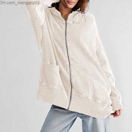 Men's Hoodies Sweatshirts Korean Fashion Loose Cardigan Wool Women's Zipper Hoodie Women's Top Coat Solid Women's Hoodie Long Sweater Z230816