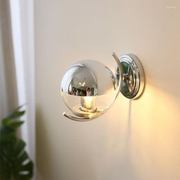 Wall Lamp Bauhaus Space Age Silver Decorative Background Lights For Living Room Designer Originality LED Bedside Lamps