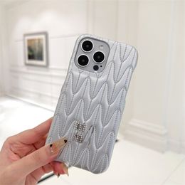 Fashion Designer Luxury Phone Case Silver iphone Case For 12 Pro Promax 13 Pro Promax 14 Pro Promax Pouch Mobile Phone Covers
