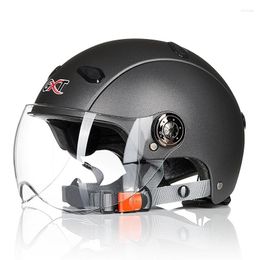 Motorcycle Helmets GXT Half Helmet Autocycle Open Face Sunscreen Crash Off-road Dot Electric Motorbike Riding Safety Headpiece