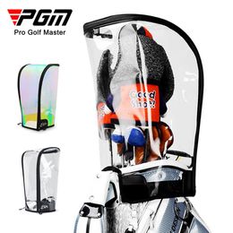 Golf Bags PGM Universal Golf Bag Cap Waterproof Dustproof Protect Hat Cover Adjustable Magic Stick Laser Colourful Transparent QB072 230814