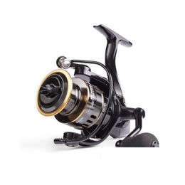 Spinning Reels Fishing Reel He7000 Max Drag 10Kg 5.21 High Speed Metal Spool Saltwater Carp Send Line Drop Delivery Sports Outdoors Dha4P