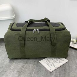 Duffel Bags New Canvas Travel Bag For Men Solid Durable Handbag Outdoor Sports Storage Luggage Backpack Large Capacity Sac De Voyage XA655F J230815