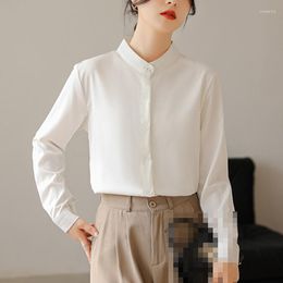 Women's Blouses Summer Fashion Woman Blouse 2023 Solid Colour Shirt Sleeve Commuter Button Shirts And For Women