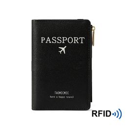 3pcs Card Holders RFID PU Letter Printing Waterproof Portable Busines Long Travel Passport Cover Mix Colour