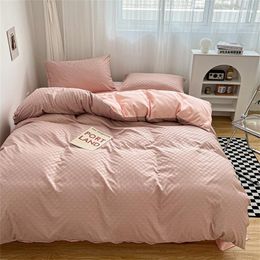 Bedding Sets Jacquard Set Fashion Skin Friendly Four Piece Quilt Cover Flat Sheet King Size Duvet Pillowcase Bed Linens