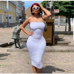 Casual Dresses Summer Woman 2023 Elegant White Ribbon Dress Lace Up Slip Bodycon Backless Lady Fashion Clothing