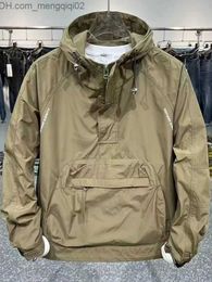 Men's Jackets Tidal Men's Half Zip Sweatshirt Hoodie Hip Hop Harajuku Street Clothing Korean Fashion Long Sleeve Jacket Casual Loose Coat Z230816