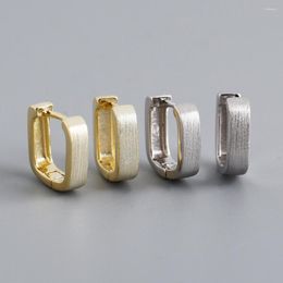 Hoop Earrings 2023 925 Sterling Silver Geometric Square Earring For Women Vintage Gold/Silver Color