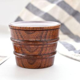 Cups Saucers 30pcs Wooden Cup Handmade Coffee Tea Beer Juice Milk Drink Jujube Wood Breakfast With Lid Drinkware Gift