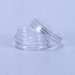 2ML Clear Plastic Empty Jar28x13MM Clear Lid 2Gram Pot Sample Size For Cosmetic Cream Eye Shadow Nails Powder Jewellery E-Liquid Fbcxm