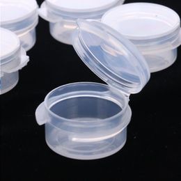 Plastic Cosmetic Jar 5g Empty Clear Case with Snap Lids Portable Mini Storage Box Makeup Jar Sample Bottle Sealing Pot Cosmetic Contain Bjap