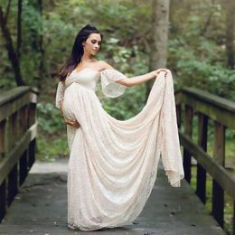 Long Maternity Photography Props Pregnancy Dress Photography Maternity Dresses For Photo Shoot Pregnant Dress Lace