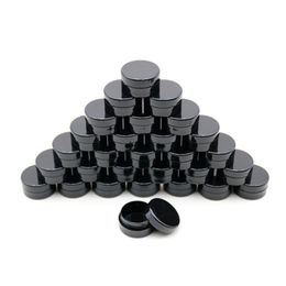 5G/5ML Round Black Jars with Screw Lids for Acrylic Powder, Rhinestones, Charms and Other Nail Accessories Ffqnq