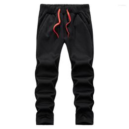 Men's Pants Winter Red Rope Cashmere Sports Outdoor Casual Plush Pure Cotton Large Size M-5XL Black