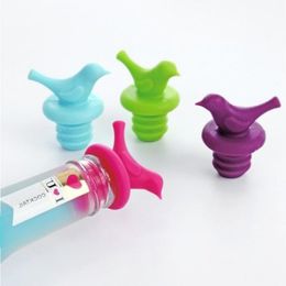 Funny Tool Novelty Bird Silicone Wine Bottle Stoppers Kit for Wine and Beverage Bottle Stoppers with 4 color Ipxtx