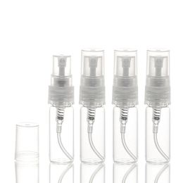 3ML Mini Clear Glass Pump Spray Bottle 3CC Refillable Perfume Empty Bottle Atomizer Sample Vial Bqliw