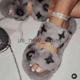 Slippers 2023 Fashion Casual Sandals Winter Indoor Fur Slippers House Full Furry Soft Fluffy Plush Platform Flats Heel Non Slip Shoes Casual Ladies H1122 J230815