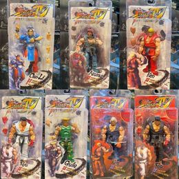 16cm Street Fighter Neca Ryu Ken Chun Li Guile Gouki Anime Figure Game Derivative Character Action Figurine Movable Model Toys T230815