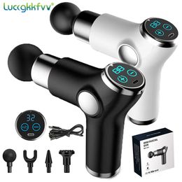 Full Body Massager Massage Gun 32 Speed Deep Tissue Percussion Muscle Fascial For Pain Relief And Neck Vibrator Fitness 230814