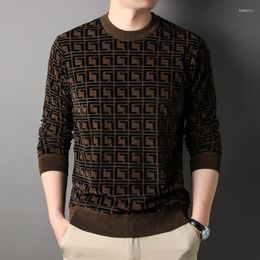 Men's Sweaters Men Top Grade Autumn Winter Fashion Knit Pullover Crew O-Neck Sweater Male Woollen Casual Jumper Clothing